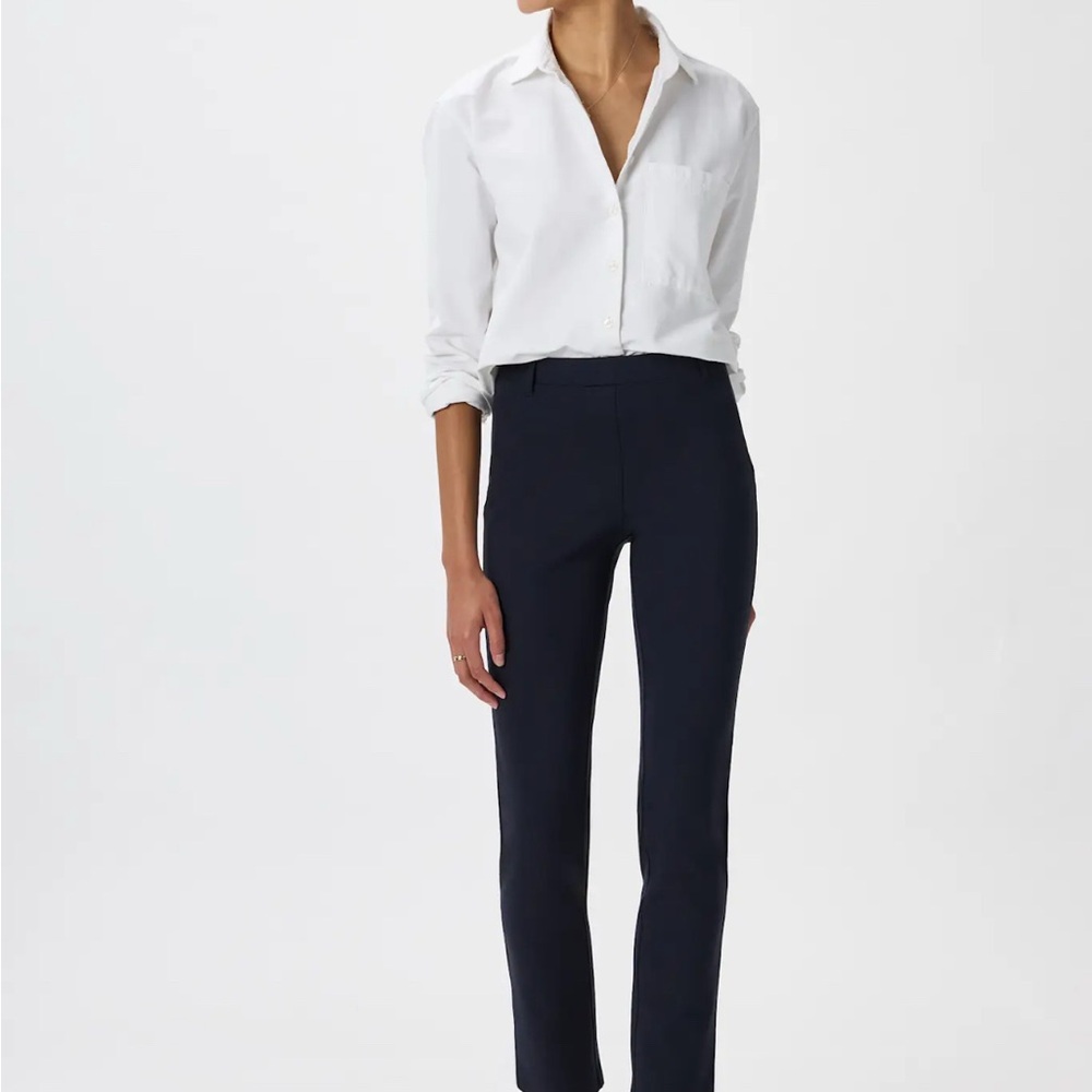 Quince Ultra-Stretch Ponte Straight Leg Pants in Black, NWT, XSP